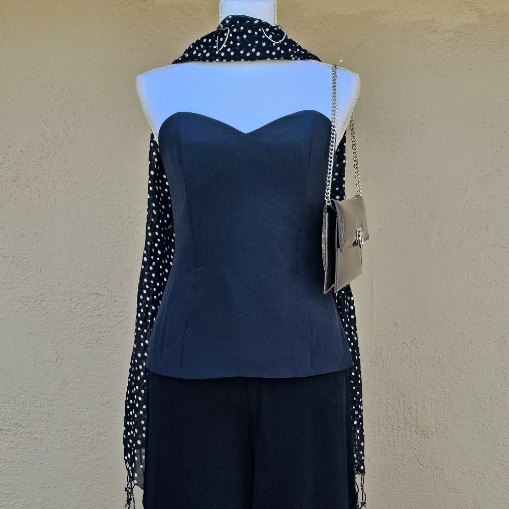Corset Style Bustier Top W/ A Sweetheart Neckline